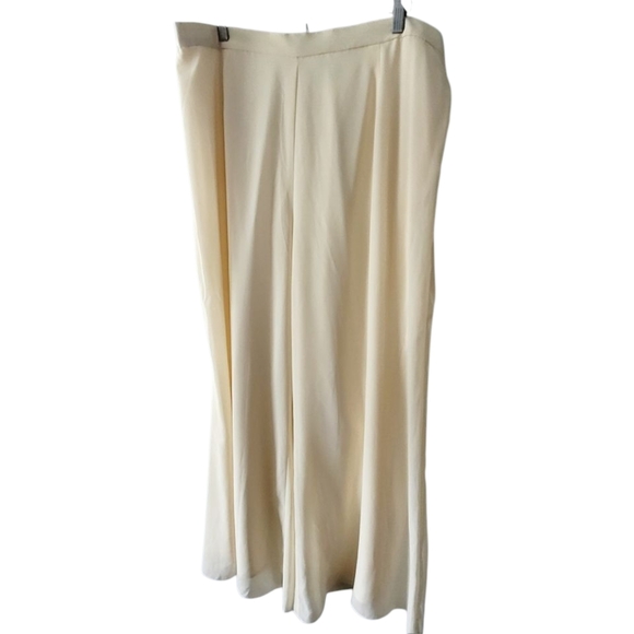 Coldwater Creek Sequined Elegant Cream Lace Jacket and Pants Suit Set 22W Vtg - Picture 4 of 11